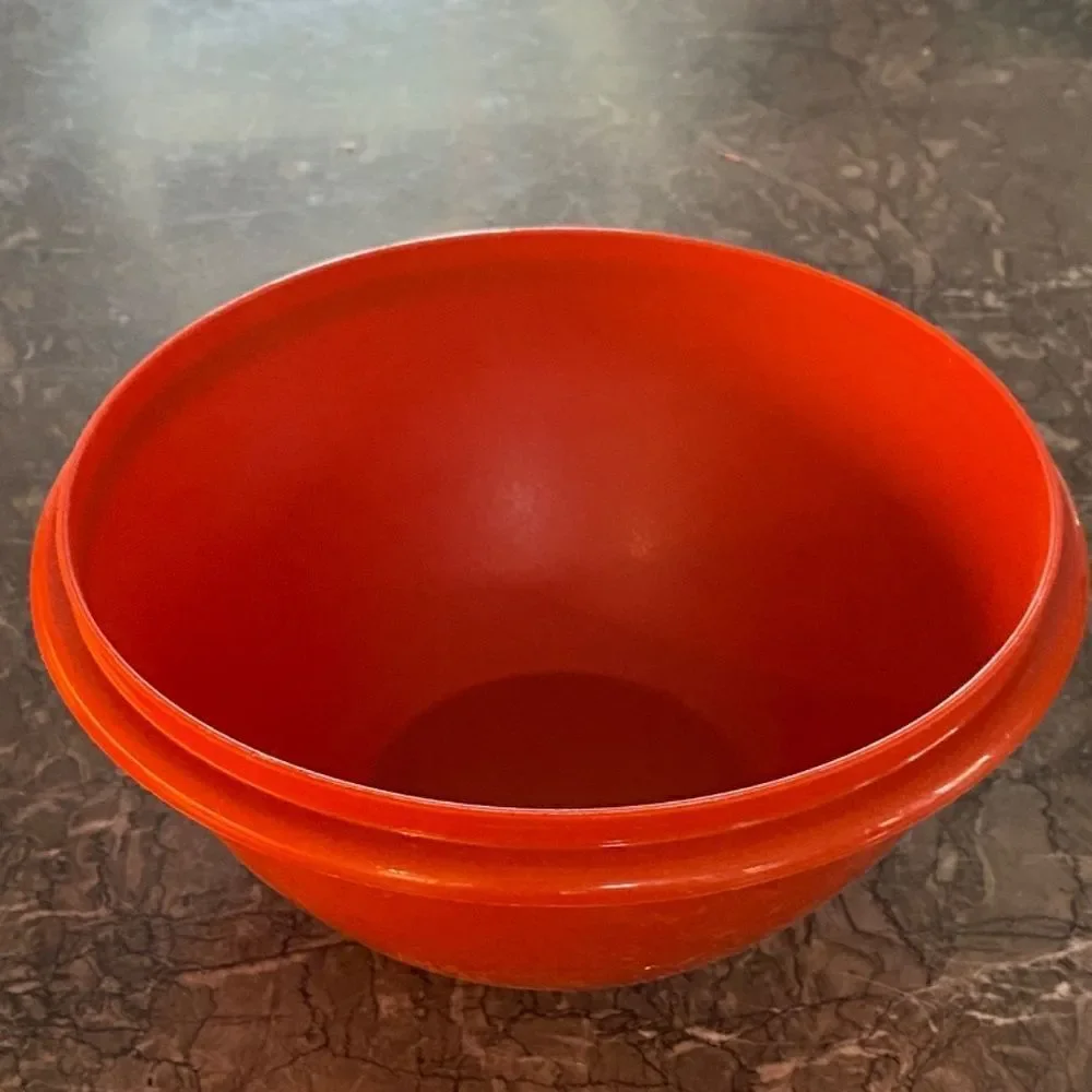 Vintage Tupperware Harvest Orange Bowl With Lid - Picture 5 of 8